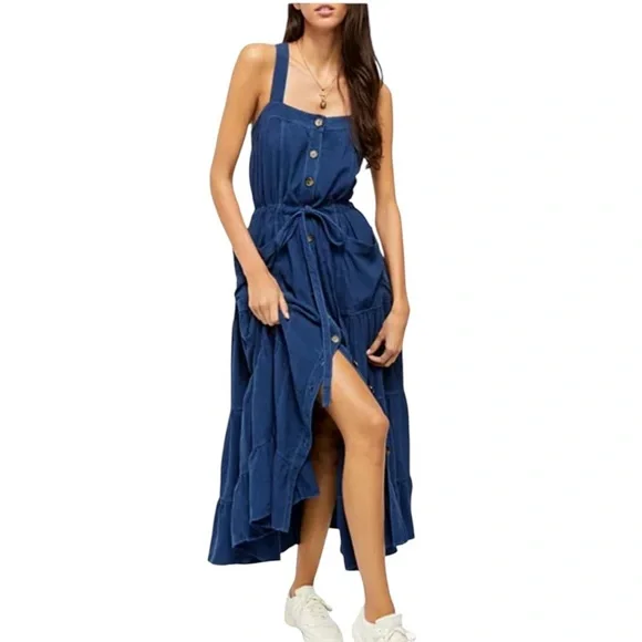 knee length dresses for ladies Free People Cecelia Midi Dress
